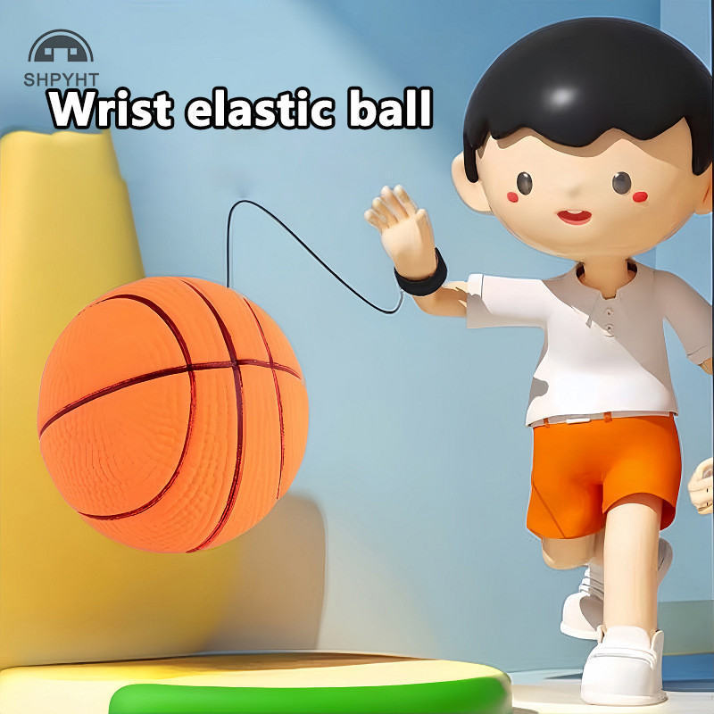 Shpyht ข้อมือกลับ Ball ความยืดหยุ่นลูกบอลยางสําหรับการออกกําลังกายข้อมือ Hand Strengthening กลางแจ้งในร่ม Bouncy Ball สายรัดข้อมือของเล่นเด็กใหม่