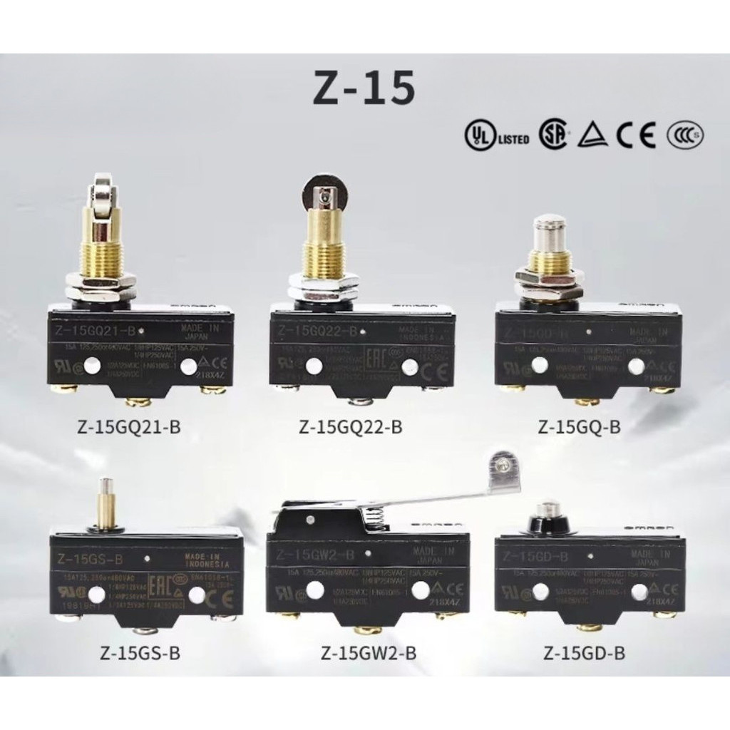 ไมโครสวิตช์ Omron ดั้งเดิม GQ22-B Z-15GQ-B GW22-B Z-15GD-B สวิตช์จำกัดจังหวะ