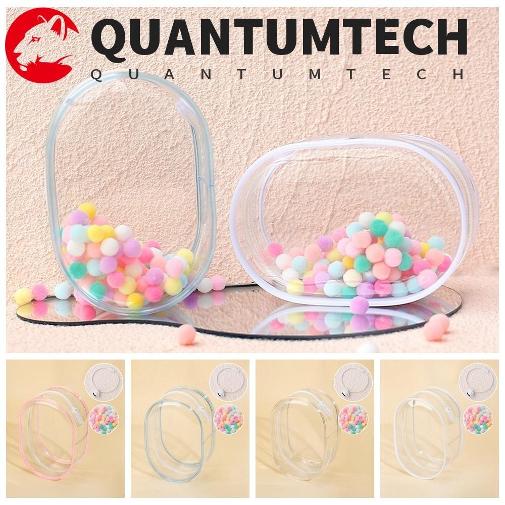 Quantumtech กระเป๋าตุ๊กตากลางแจ้งใส,พร้อมพวงกุญแจกระดิ่ง Hairball ตุ๊กตากระเป๋าเก็บ,ตุ๊กตา Protector กระเป๋าใส PVC ตุ๊กตากลางแจ้งกระเป๋าเก็บกระเป๋า