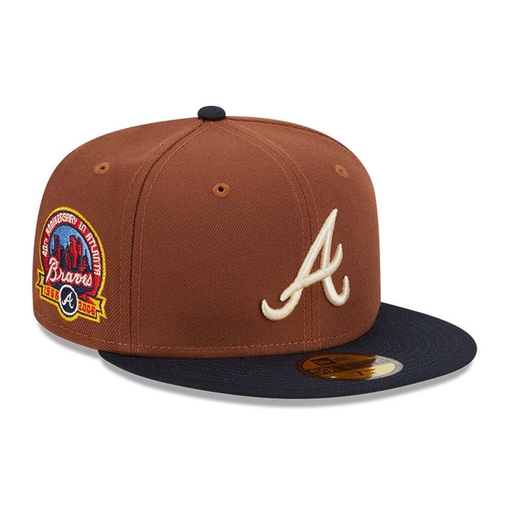 Atlanta Braves Harvest Dark Brown Fit Cap Two