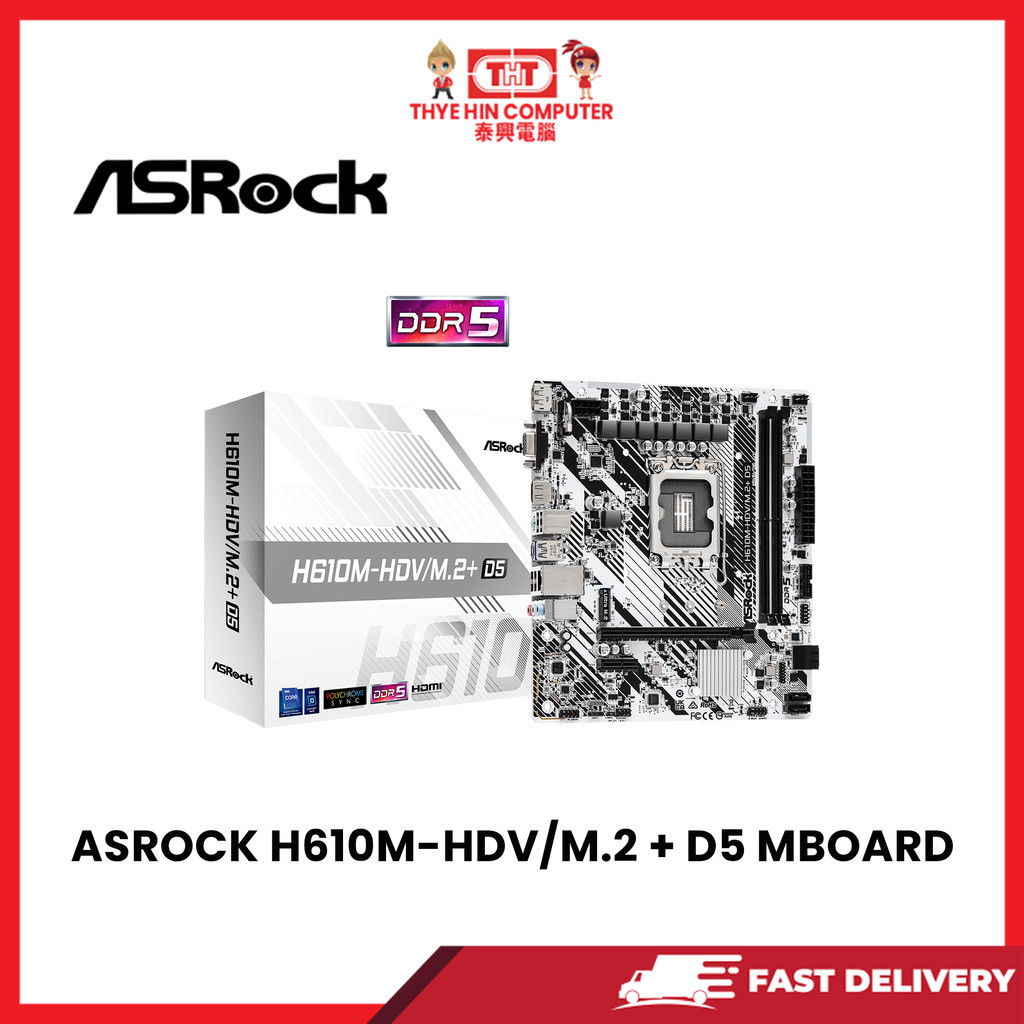 ASROCK H610M-HDV/M.2 + D5 MBOARD