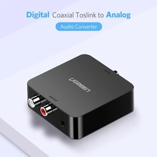 UGREEN ตัวแปลงช่องต่อ Optical DAC ส่งสัญญาณ Digital (ดิจิทัล) Coaxial เป็น Analog (อนาล็อก) 2RCA RCA L/R และ AUX 3.5mm