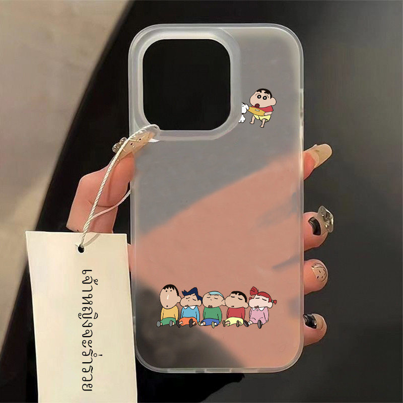 เคสโทรศัพท์มือถือ Crayon 12 ให้ความรู้สึกเป็นมิตรกับผิว ไอโฟน11 For iPhone12 13 14 15Pro MAX X XS XR 7 8Plus SE2020 เคส