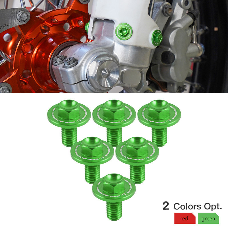NICECNC 6PCS ส้อม Guard Bolt สกรูสำหรับ Kawasaki KX250F KX450F 2005-2018 KX250 KX450 2019-2022 KX125
