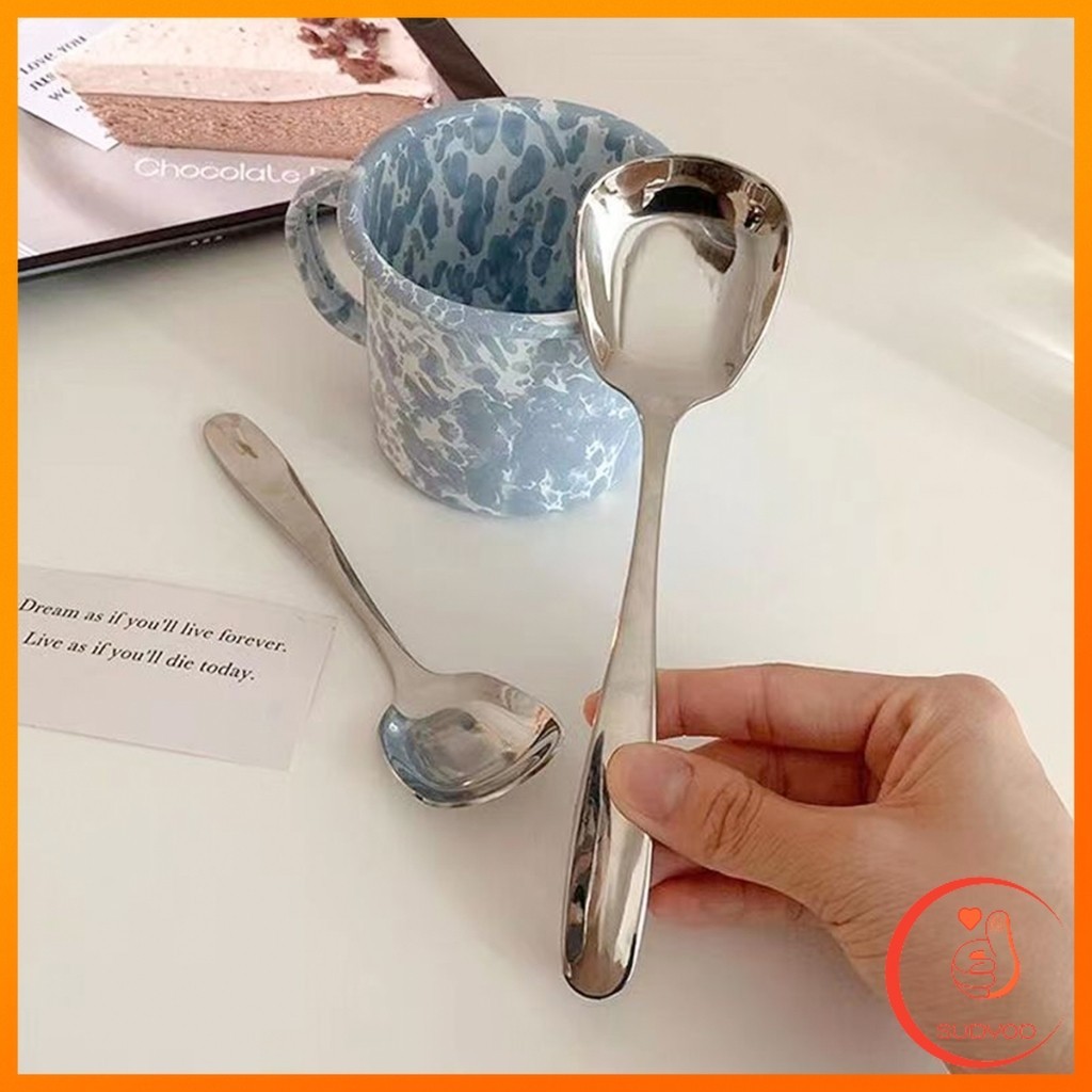 Sudyod ช้อนสแตนเลส ที่ตักไอศครีมสีเงิน ตักข้าว ขนม หรือใช้แบ่งอาหาร Stainless steel spoon ราคา ถูกที่สุด ดีลบีเคเค แกลเลอรีภาพที่ 4