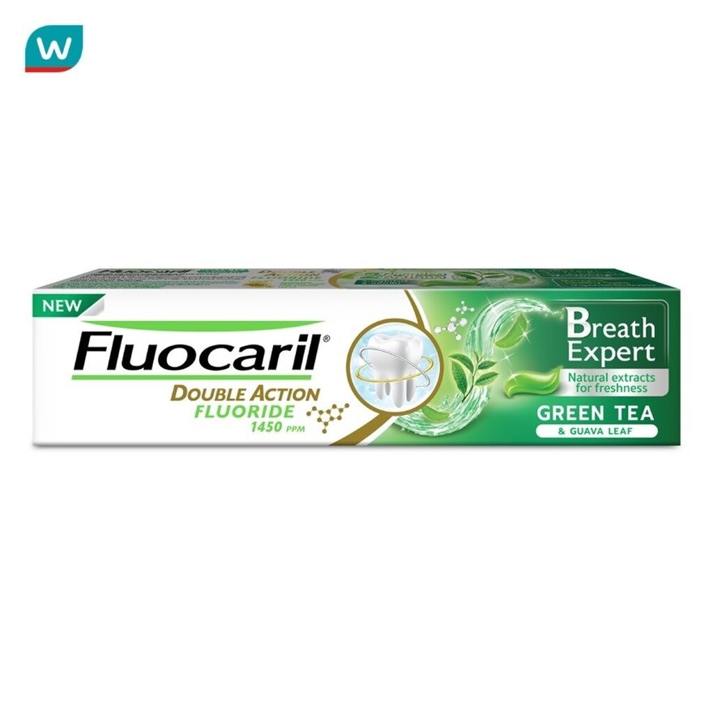 Fluocaril ฟลูโอคารีล ยาสีฟัน กรีนที เบร็ธ เอ็กซ์เพิร์ท 150 กรัม