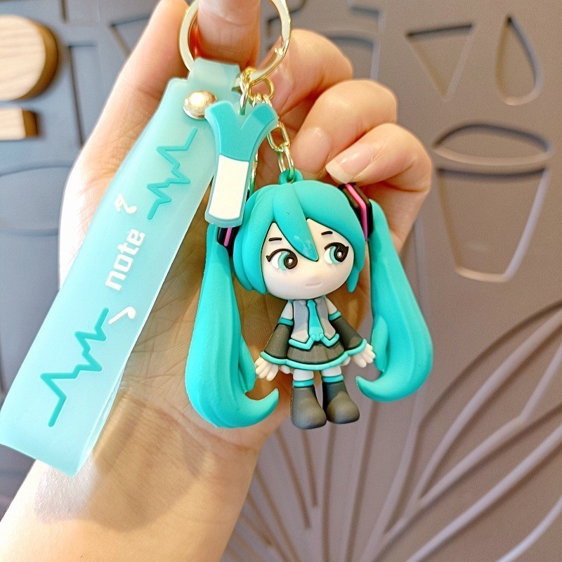น่ารัก ฮัตสึเนะ มิกุ พวงกุญแจถามรุ่นตุ๊กตาคู่กระเป๋าเป้สะพายหลังแขวนอุปกรณ์แฟชั่นอะนิเมะเครื่องประดับของขวัญสําหรับเพื่อน - รูปที่ 4