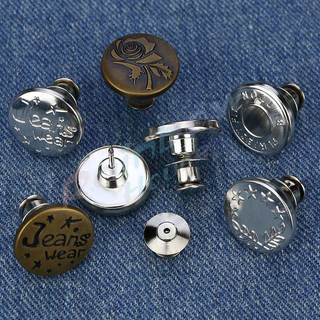 Rainbow กระดุม ปรับเอวกางเกง ปุ่มที่ถอดออกได้ เป็นเข็มหมุด ปรับได้ตามต้องการ jeans buttons