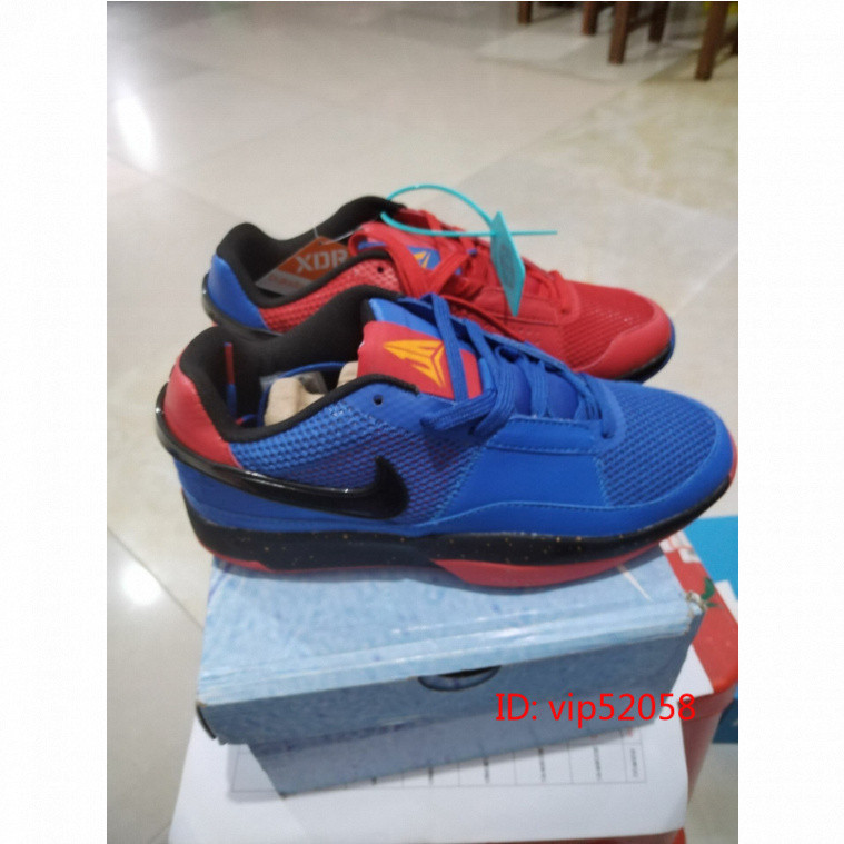 2024 NK Ja Morant 1 Red/Blue/Mandarin Duck รองเท้าผ้าใบรองเท้าวิ่ง