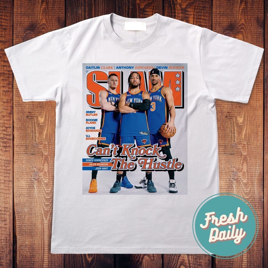 Knicks Jalen Brunson Hart Donte Ny Slam Cover เสื้อยืด Unisex