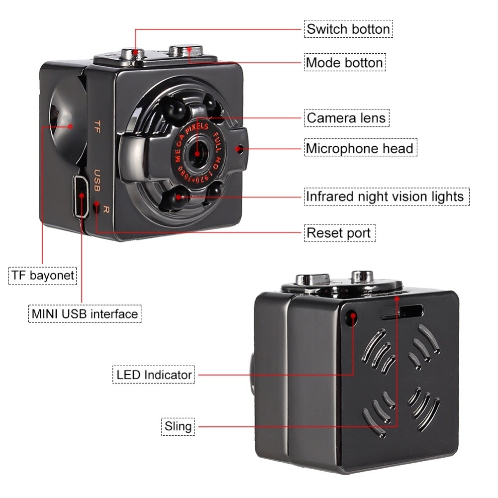 Sq8ขนาดเล็ก Secret Micro mini กล้อง1080P HD Smart Video CAM Night Vision motionect Wireless DVR DV Tiny minicamera microchamber