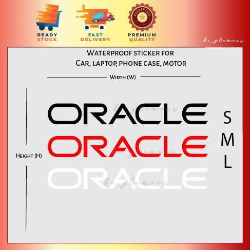Oracle logo สติกเกอร์สะท้อนแสงรถแข่ง Stiker motogp motosport superbike pantula kaya ไวนิลกันน้ํา Dec