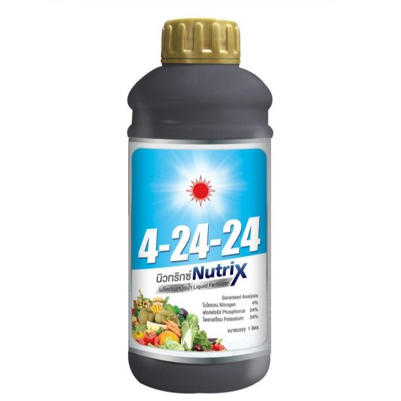 ปุ๋ยน้ำ 4-24-24 บำรุงราก ช่วยการออกดอก ขนาด 1 ลิตร #ดวงตะวันเพชร