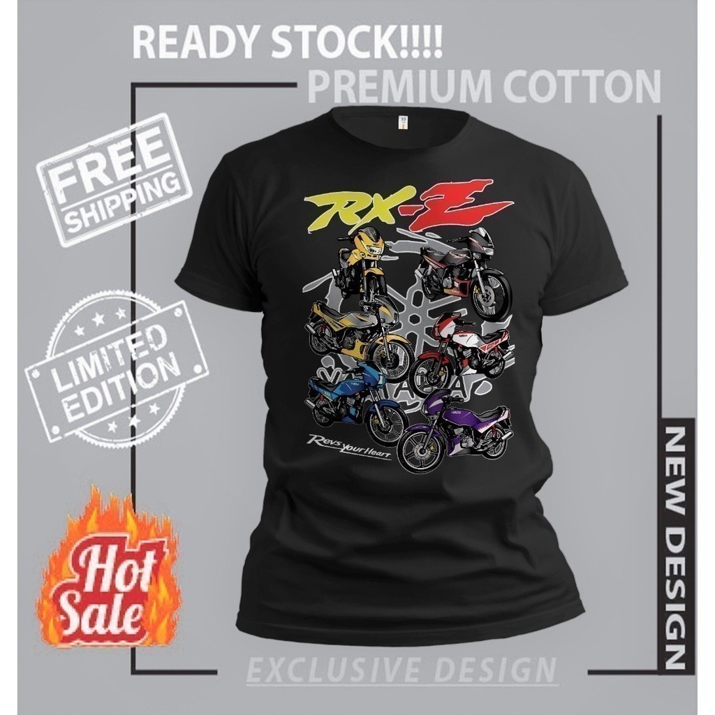 เสื้อยืดแฟชั่น 2024 Motor Rxz Multi Color / Motor Tshirt / Microfiber Jersi / Jersey Sublimation / T