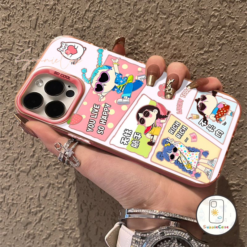 ตลกดีนะ สาวน้อย การ์ตูนดูเดิล เคสRedmi 9A 12 9 10A 12C A2 10 10C 9C A1 9T Note 11 9 10 13 12 8 11s 10s Pro Max Mi 11