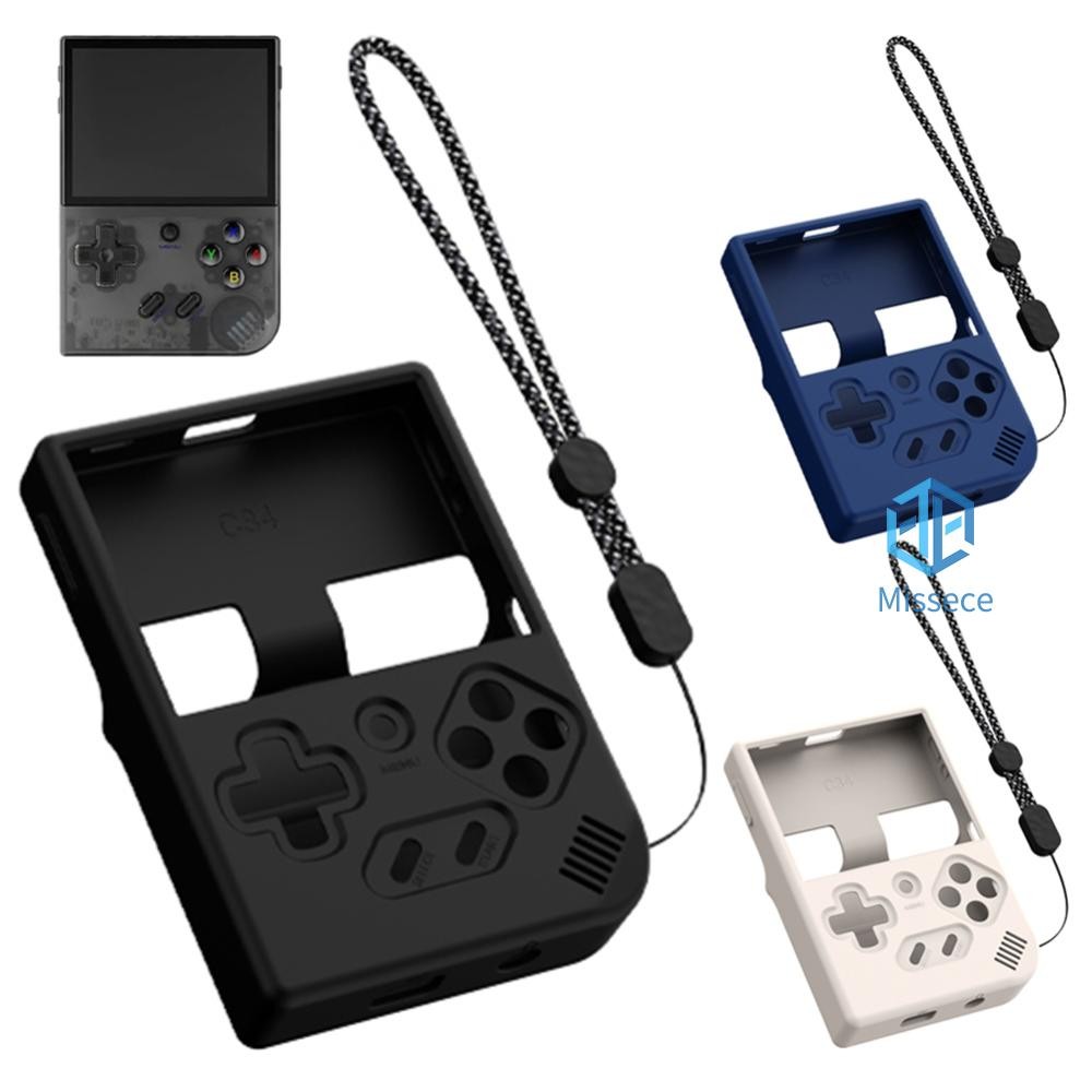 เคสซิลิโคนพร้อมเชือกเส้นเล็กเคสแบบนุ่มสําหรับ Anbernic RG35XX Plus [Missece.th]