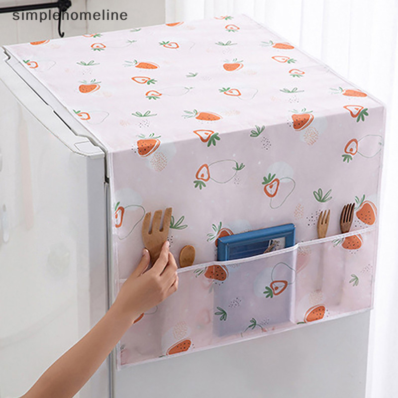 [simplehomeline] ผ้าคลุมตู้เย็นกันฝุ่นถุงเก็บเครื่องซักผ้าล้างทําความสะอาดได้ PEVA ครอบคลุมในครัวเรือนองค์กรจัดเก็บบ้านสต็อกใหม่