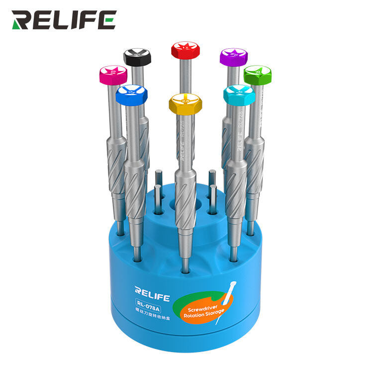 กล่องเก็บเครื่องมือไขควง หมุนได้ 360 องศา สําหรับซ่อมแซมโทรศัพท์มือถือ Relife RL-078A