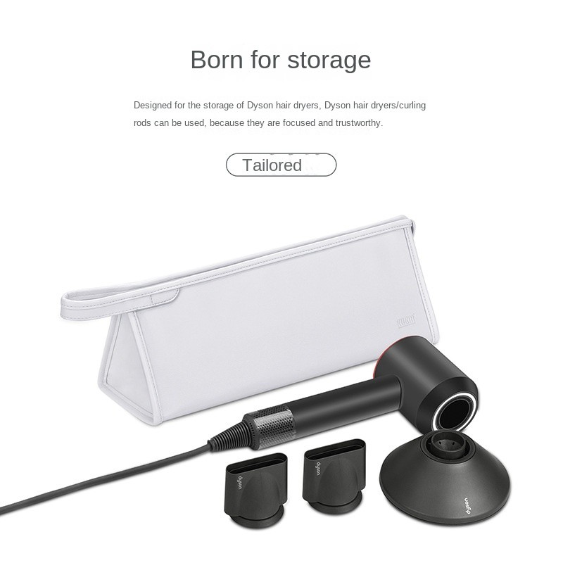 【Ready Stock+Fasting Shipping】Pu หนังกระเป๋าเดินทางใช้งานร่วมกับ Dyson Airwrap Styler, แบบพกพากันน้ํา Dyson Airwrap Travel Organizer กระเป๋าเก็บสําหรับ Shark FlexStyle สิ่งที่แนบมา