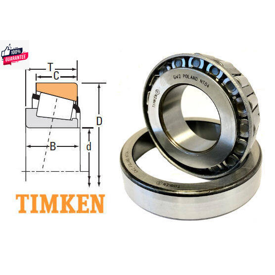 L44643 - L44610  25.4 x 50.29 x 14.22 mm. Timken Taper roller bearing SET14  = 1 ตลั