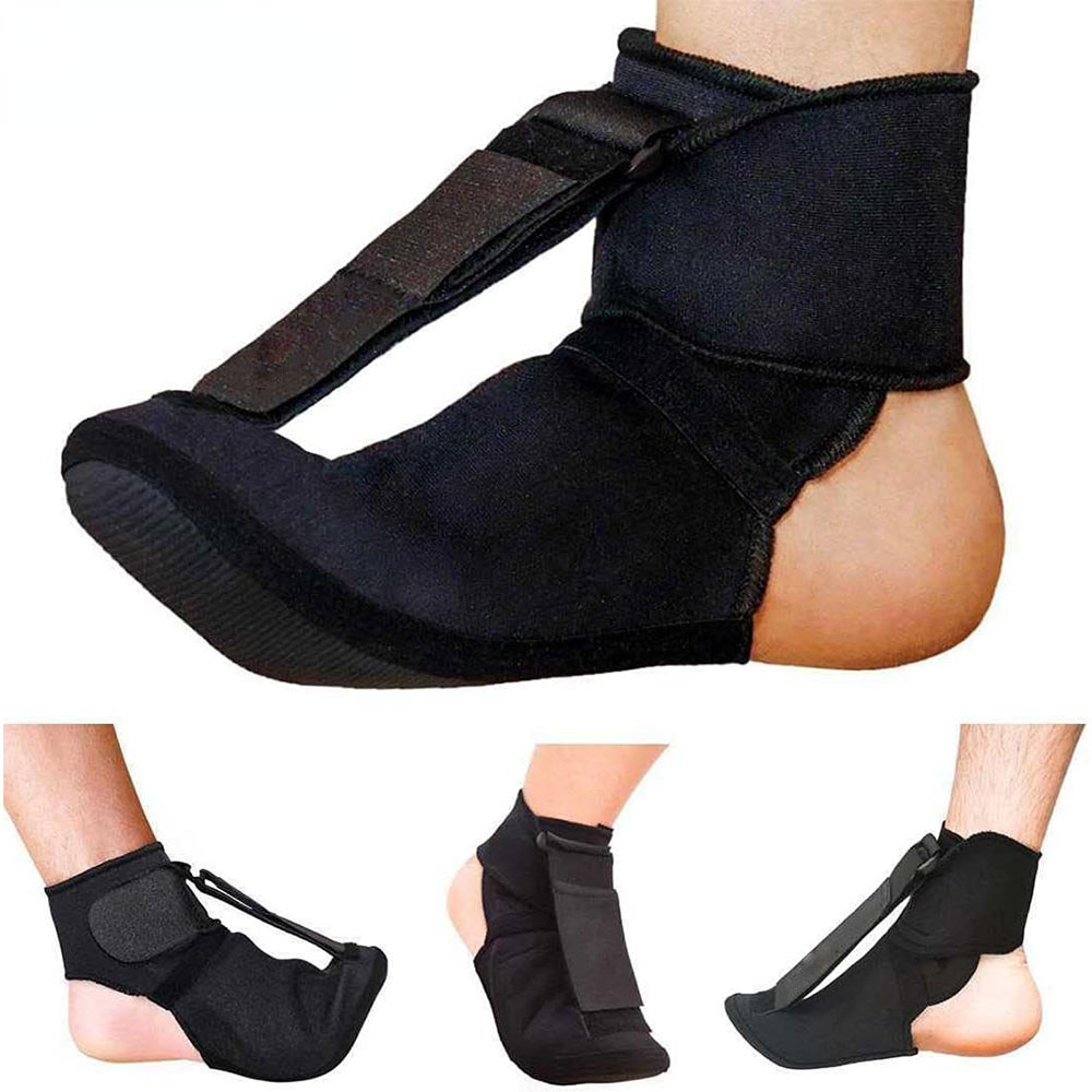 การบีบอัด Plantar Fasciitis Night Splint Sock, สนับสนุน Dorsal Drop Foot Orthopedic Brace, Soft ยืด 
