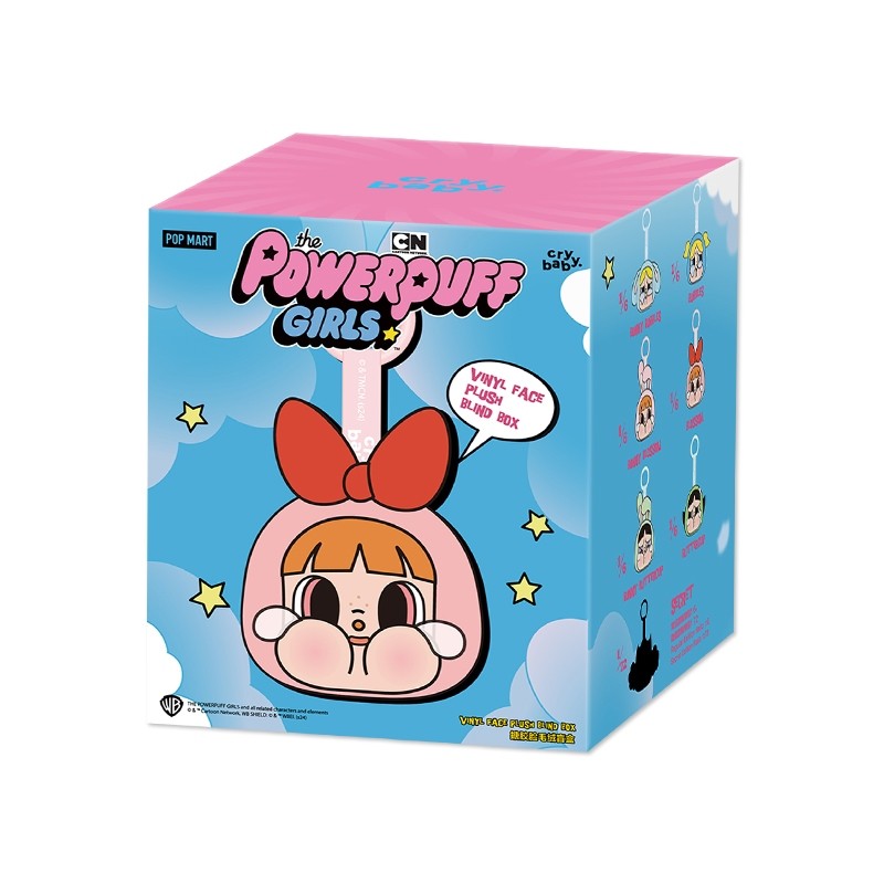 กล่องสุ่ม ของแท้จากช้อป POP MART CRYBABY x Powerpuff Girls Series-Vinyl Face Plush Blind Box