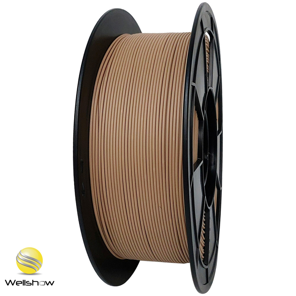 WELLSHOW Matte PLA Filament 1.75 มม. Latte Brown (Brown) 1KG ความแม่นยำสูง เนื้อผิวด้านเรียบเนียน