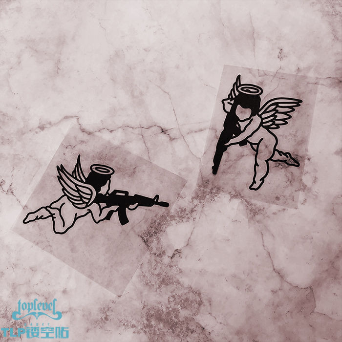 🍀Eros Angel กามเทพ Arrow ต่อสู้ M4ย้อนยุคขนาดเล็ก Carbine Hip Hop Graffiti สติกเกอร์