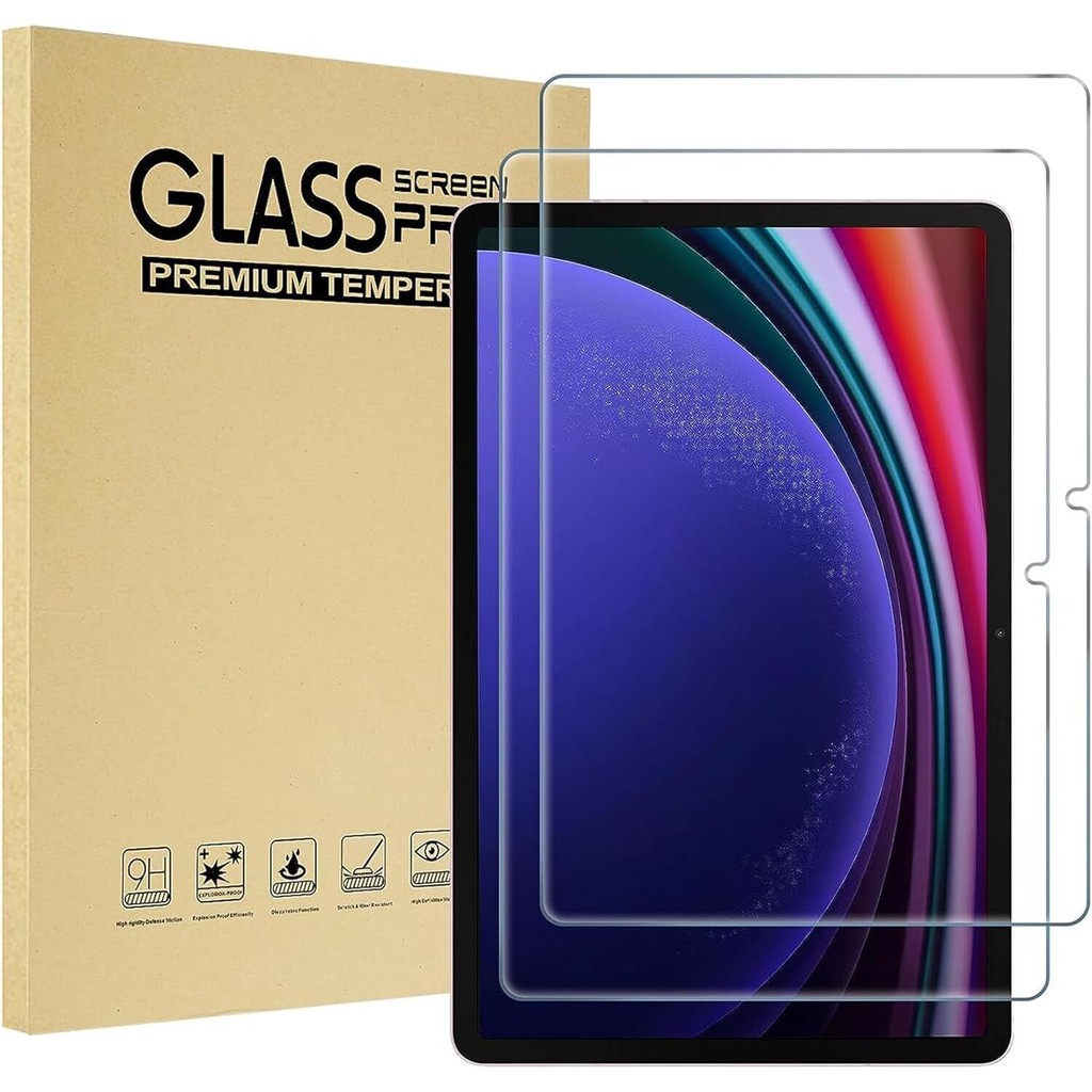 2 ชิ้น Samsung Galaxy Tab S9 X710 X716B ป้องกันหน้าจอกระจกนิรภัยป้องกันแท็บเล็ต Guard Shield