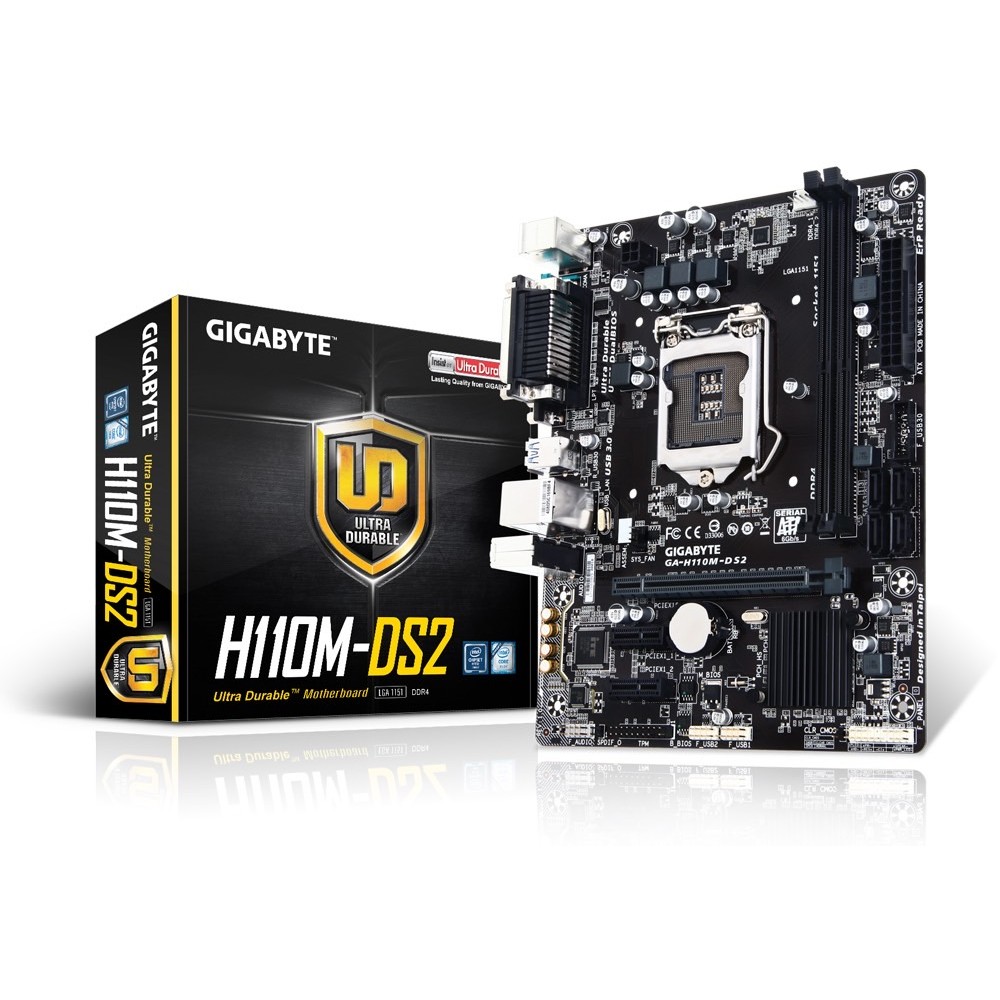 เมนบอร์ด(MAINBOARD) GIGABYTE H110M DS2 DDR4 (1151) (REV. 1.0) มือสอง เกรดเอ