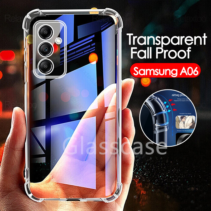 ปลอกสําหรับ Samsung Galaxy A06 A06s A16 A26 A36 A56 06 A 06s 16 A 26 โปร่งใส TPU เคสโทรศัพท์นุ่มกันกระแทกป้องกันกลับ Anti-fall นุ่มสี่มุมเพิ่มฝาครอบ
