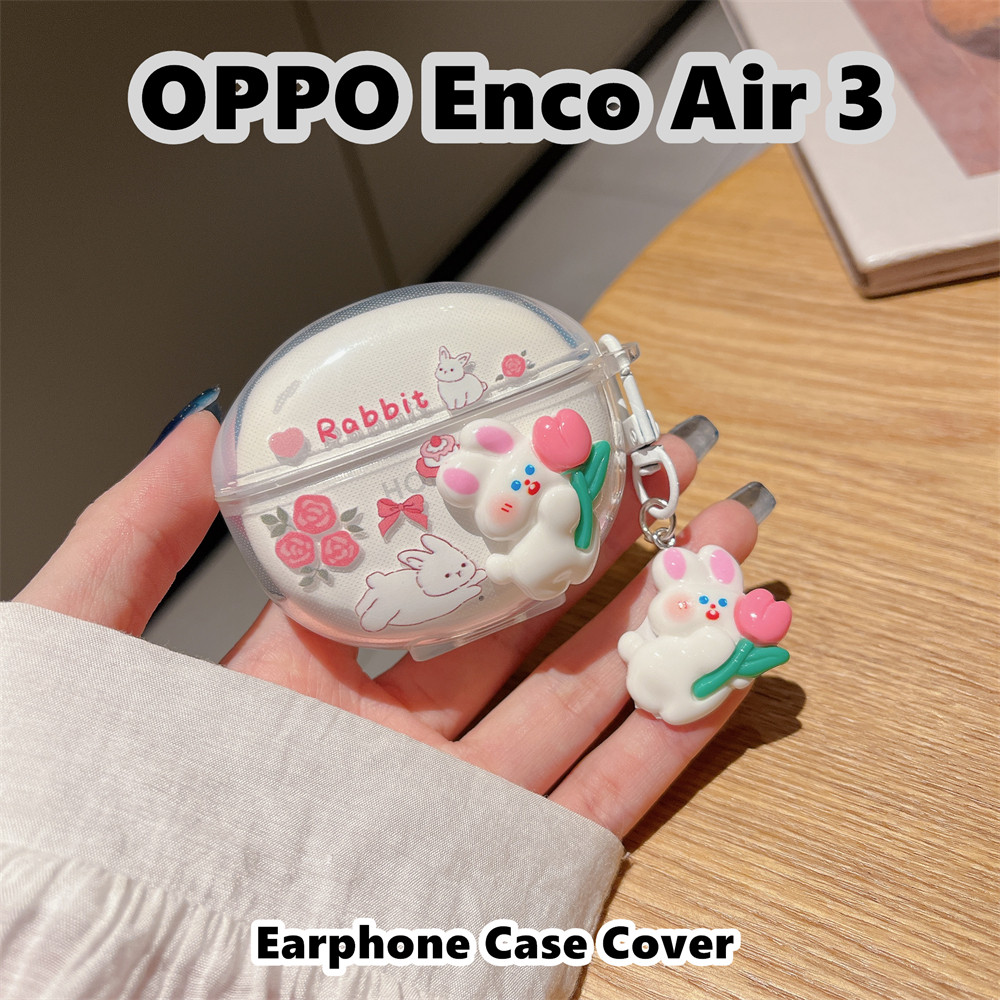 READY STOCK!นําไปใช้กับ OPPO Enco Air 3 เคส Case เคสหูฟัง การ์ตูนสร้างสรรค์ ซิลิโคนนุ่ม เคส เคสหูฟัง