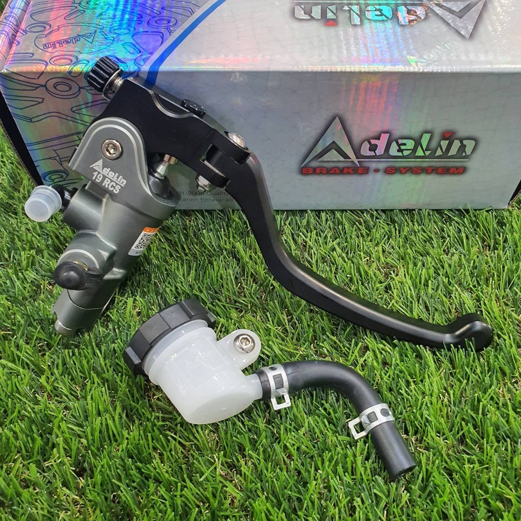 ปั๊มบน Adelin กระทุ้งข้างขวา PX-7R สีเทา ลูกสูบ19mm รหัสสินค้า 029611