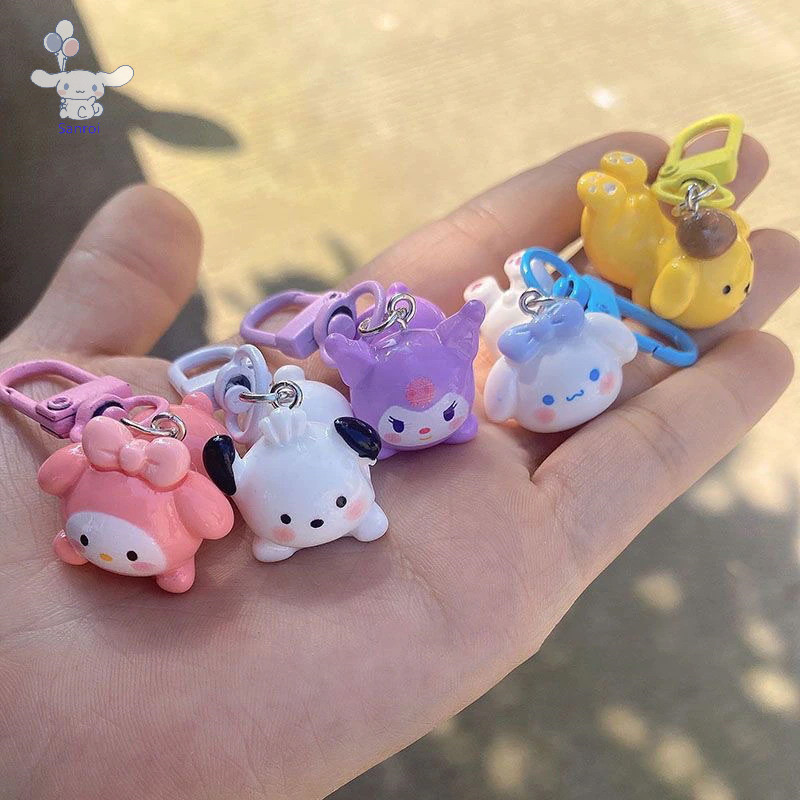 [San] Kawaii พวงกุญแจอะนิเมะรูปกระเป๋าพวงกุญแจจี้สาวของขวัญวันเกิดของเล่นพวงกุญแจ POP