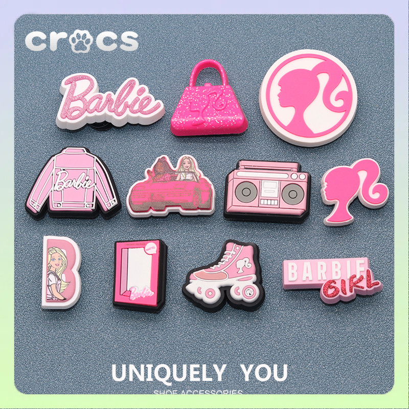 jibbitz crocs Pink Barbie crocs jibbitz jibbitz crocs เกาหลี jibbitz crocs ของแทั