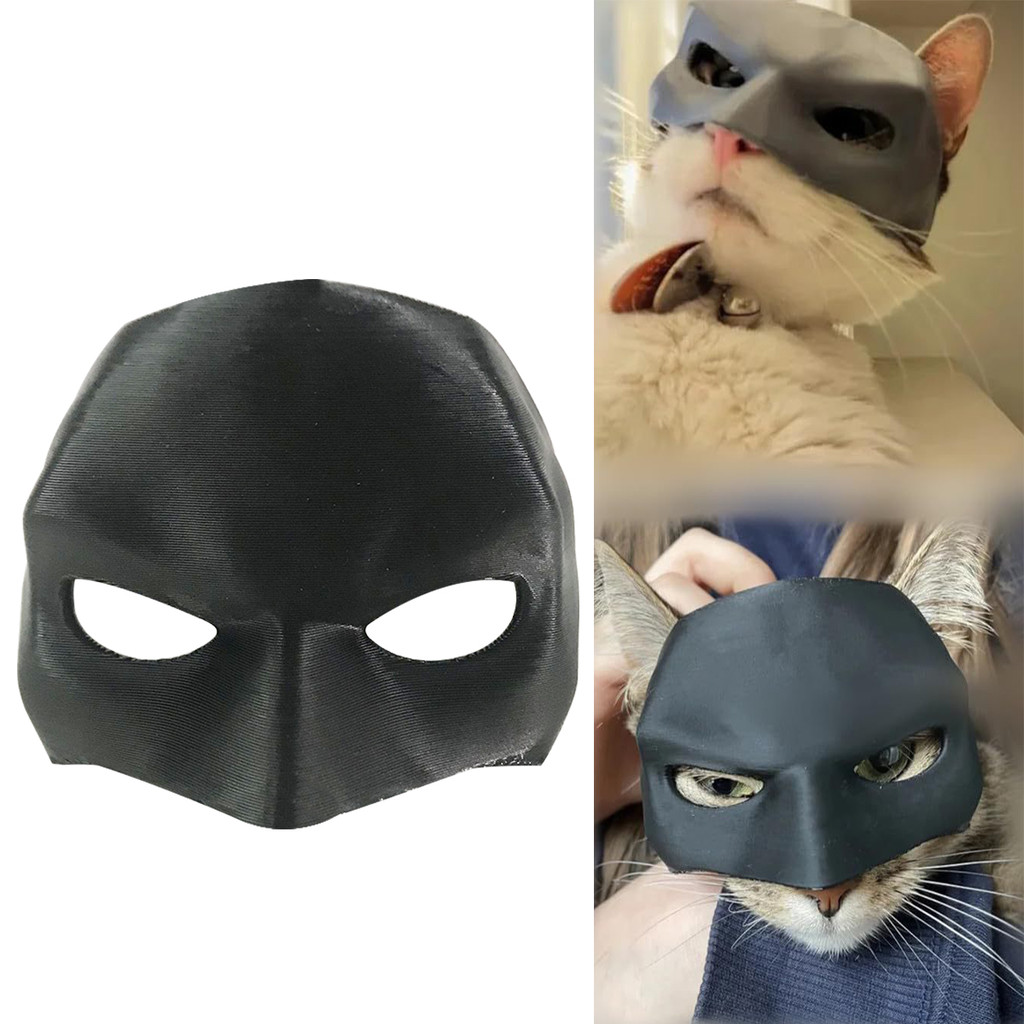 1 ชิ้น Cool Bat หน้ากากแมวสีดําน่ารักหน้ากากค้างคาวสัตว์เลี้ยงของเล่นสําหรับแมว Cat Face Cushion หมวกฮาโลวีนบรรยากาศ Prop พลาสติกครึ่งหน้ากาก Party