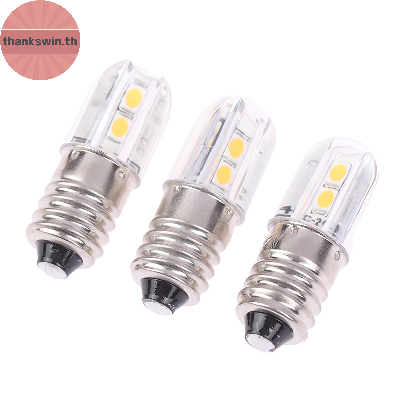 Thankswin E10 หลอดไฟ LED 6V 12V 24V อัพเกรด 4LED โคมไฟสําหรับไฟฉายตัวบ่งชี้หลอดไฟไฟหน้ามอเตอร์หลอดไฟ LED th
