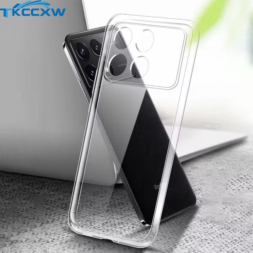 สําหรับ Xiaomi 14 14T Pro 14 Ultra Poco F6 X6 M6 Pro Case Simple Slim Soft TPU Transaprent Clear เคสโทรศัพท์