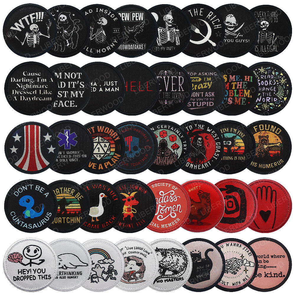 ตลก Saying Meme Chick Mouse เป็ดแมวผ้าแพทช์ Hook Loop, Skeleton Be Kind เกม Mama Crazy Patch Badge สําหรับกระเป๋าเป้สะพายหลังหมวกหมวก