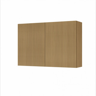 Armário Aéreo Modular 2 Portas Nesher Rainha 120cm Ripado 100 Mdf