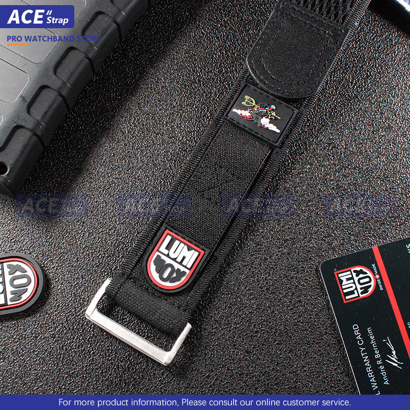 เหมาะสำหรับสายนาฬิกา LUMINOX ผ้าไนลอน สายรัด Velcro 20mm 22mm 23mm เหมาะสำหรับรุ่น 3050 3950