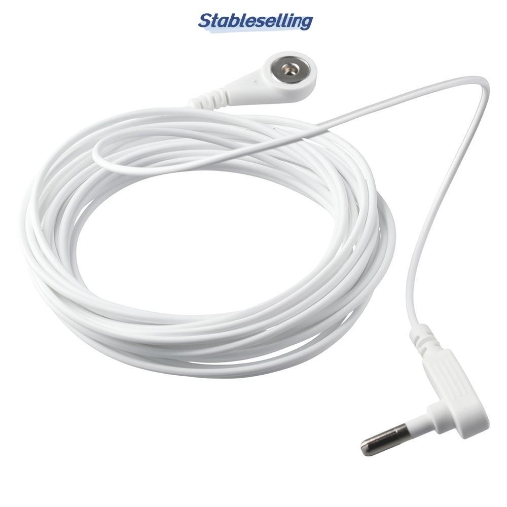 Stableselling Anti Static Grounding Cable, PU พลาสติกสีขาว Grounding สําหรับ Earthing, ทองแดงแบบพกพาสําหรับ Grounding Mat/แผ่นสายดิน/ห้องปลอดฝุ่น