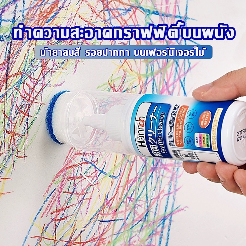 น้ำยาลบสี รอยปากกา บนเฟอร์นิเจอร์ไม้ บนกำแพง ผนัง ทำความสะอาด Clean สเปรย์