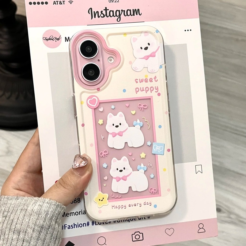 Good Little White Dog เหมาะสําหรับ Apple 16/15/14pro เคสโทรศัพท์ 12/11 Creative xr/xs Shock-proof 7plus โปร่งใส 8p เคสโทรศัพท์