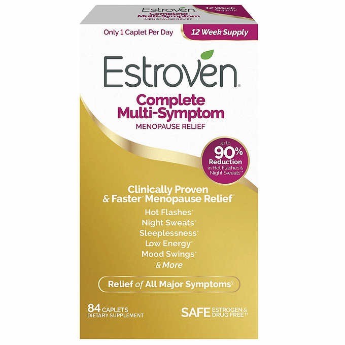 👉 Estroven Complete Multi-Symptom Menopause Relief 🚺 อาหารเสริมสำหรับคนวัยทอง ขนาด 84 Caplets  ของแท