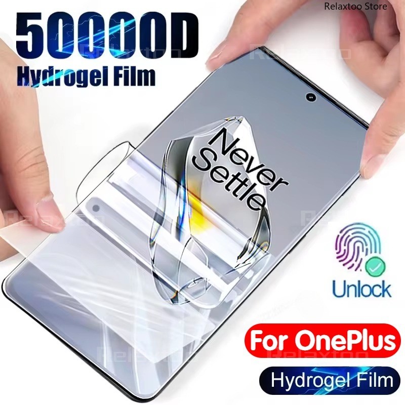 Full Curved Protective Hydrogel Film For 1+ OnePlus 12 13 11 10 9 8 13R 12R 11R 10T 10Pro 9Pro 8Pro 8T Nord4 Nord3 Nord2 Nord CE 4 3 2 Lite 4Lite 3Lite 2Lite Oneplus13R 4G 5G Screen Protector Film Not Tempered Glass