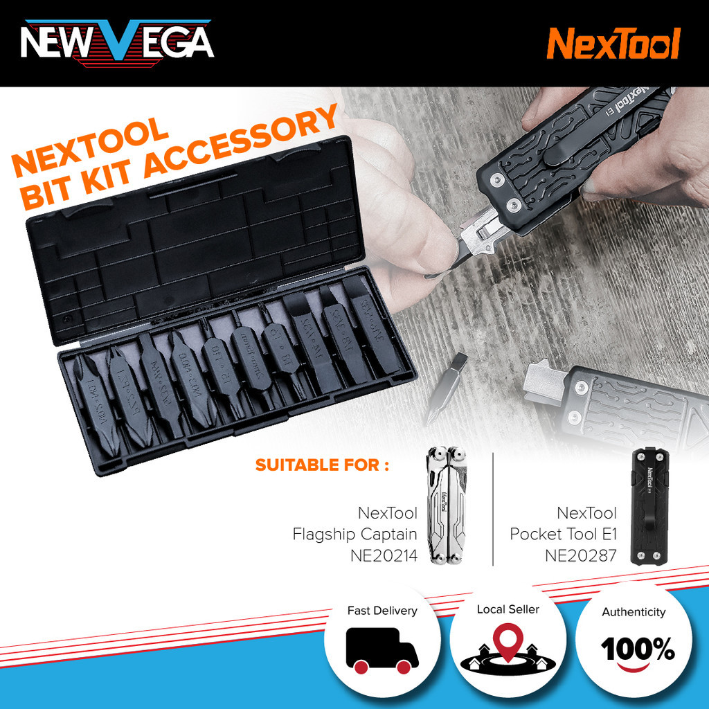 NexTool ชุด Bit อุปกรณ์เสริม NE20296(20 ประเภท Bits) เหมาะสําหรับ NexTool Flagship กัปตัน NE20214 & 