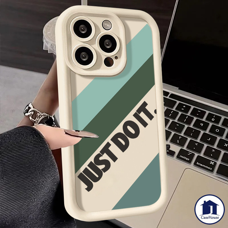 เคสนิ่มใสลาย Simple Just Doit เข้ากันได้กับ Samsung A05s A54 A15 A05 A32 A12 A14 A23 A03s A24 A25 A02s A03 A50 A13 A50s