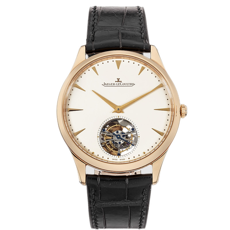 Jaeger-lecoultre Jaeger-LeCoultre Master Series Tourbillon 18K Rose Gold อัตโนมัตินาฬิกาผู้ชายใหม่13