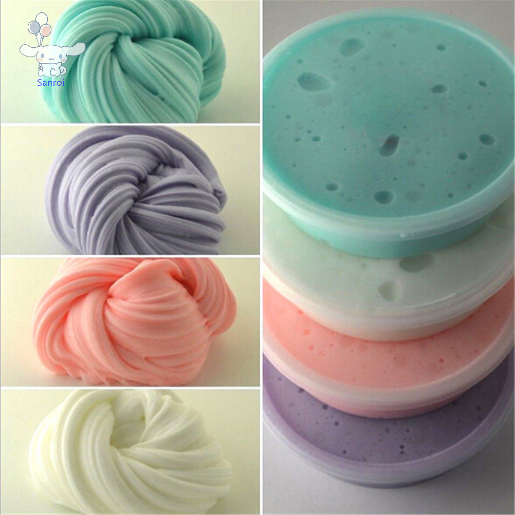 [San] Diy Slime Clay Fluffy Floam Slime Scented ความเครียดบรรเทาไม่มี Borax ของเล่นเด็กตะกอนโคลนผ้าฝ้ายเพื่อปล่อยดินของเล่น Plasticine ของขวัญ POP